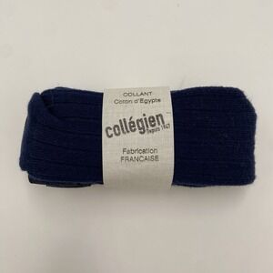 Collegien Baby Girl Louise Ribbed‎ Tights Navy Blue 6M